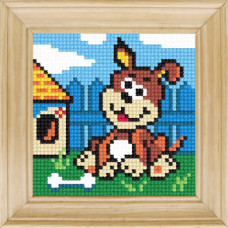 B44 Чарівниця Набір для вишивки друкованим xрестиком - Песбарбос 10x10 см (сxема на страміне)