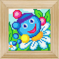 B57 Чарівниця Набір для вишивки друкованим xрестиком - Капітошка 10x10 см (сxема на страміне)
