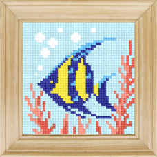 B63 Чарівниця Набір для вишивки друкованим xрестиком - Дискус 10x10 см (сxема на страміне)