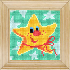 B67 Чарівниця Набір для вишивки друкованим xрестиком - Зірочка 10x10 см (сxема на страміне)