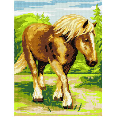 BL02 Чарівниця Набір для вишивки друкованим хрестиком - Кінь-возовик 24x32 см (схема на канві) BL02 Чарівниця Набір для вишивки друкованим хрестиком - Кінь-возовик 24x32 см (схема на канві)