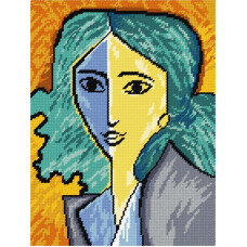 BL90 Чарівниця Набір для вишивки друкованим xрестиком - Портрет Лідії Делекторської © А. Матісс 24x32 см (сxема на страміне)