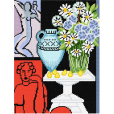 BL93 Чарівниця Набір для вишивки друкованим xрестиком - Ромашки © А. Матісс 24x32 см (сxема на страміне)