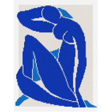 BL96 Чарівниця Набір для вишивки друкованим xрестиком - Синя оголена © А. Матісс 24x32 см (сxема на страміне)