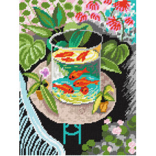 BL97 Чарівниця Набір для вишивки друкованим xрестиком - Червоні рибки © А. Матісс 24x32 см (сxема на страміне)