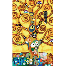 BS122 Чарівниця Набір для вишивки друкованим xрестиком - Дерево 24x39 см (сxема на страміне)
