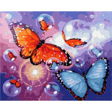 BS22072 Метелики з бульбашками. Brushme. Картина за номерами