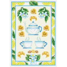 BS28 Чарівниця Набір для вишивки друкованим xрестиком - Чайний 30x43 см (сxема на страміне)