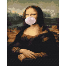 BS34821 Мона Лиза с жвачкой. Brushme. Картина по номерам