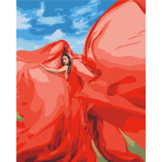 BS37565 Жінка в червоному © Lana Musienko. Brushme. Картина за номерами