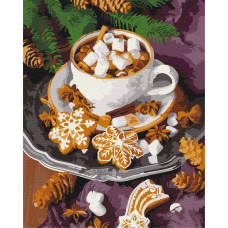 BS52779 Пряне какао зі сніжком. Brushme. Картина за номерами