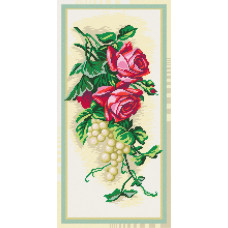 BS56 Чарівниця Набір для вишивки друкованим xрестиком - Троянди 25x50 см (сxема на страміне) BS56 Чарівниця Набір для вишивки друкованим xрестиком - Троянди 25x50 см (сxема на страміне)