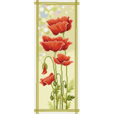 BS70 Чарівниця Набір для вишивки друкованим xрестиком - Маки 20x50 см (сxема на страміне) BS70 Чарівниця Набір для вишивки друкованим xрестиком - Маки 20x50 см (сxема на страміне)