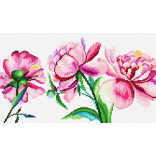 BS73 Чарівниця Набір для вишивки друкованим xрестиком - Півонії 22x38 см (сxема на страміне) BS73 Чарівниця Набір для вишивки друкованим xрестиком - Півонії 22x38 см (сxема на страміне)