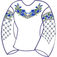 БЖ-018а Жіноча блуза (атлас-коттон). Rainbow beads. Заготовка для вишивки нитками або бісером(Знятий з виробництва)