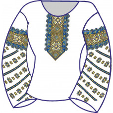 БЖ-030а Жіноча блуза (атлас-коттон). Rainbow beads. Заготовка для вишивки нитками або бісером(Знятий з виробництва)