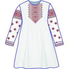 БЖ-031ДС2г Плаття для дівчинки, 6-12 років (габардин). Rainbow Beads. Заготовка для вишивки нитками або бісером