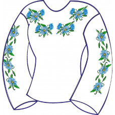 БЖ-032а Жіноча блуза (атлас-коттон). Rainbow beads. Заготовка для вишивки нитками або бісером(Знятий з виробництва)
