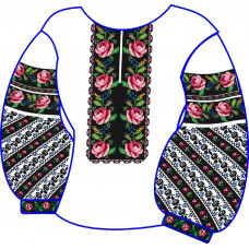 БЖ-033а Жіноча блуза (атлас-коттон). Rainbow beads. Заготовка для вишивки нитками або бісером(Знятий з виробництва)