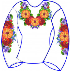 БЖ-036а Жіноча блуза (атлас-коттон). Rainbow beads. Заготовка для вишивки нитками або бісером(Знятий з виробництва)