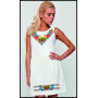 БЖ-037Сд Жіноче плаття (домоткане полотно). Rainbow beads. Заготовка для вишивки нитками або бісером
