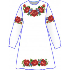 БЖ-041ДС2а Плаття для дівчинки, 6-12 років (атлас-коттон). Rainbow beads. Заготовка для вишивки нитками або бісером(Знятий з виробництва)