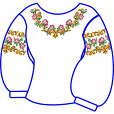 БЖ-042г Жіноча блуза (габардин). Rainbow beads. Заготовка для вишивки нитками або бісером
