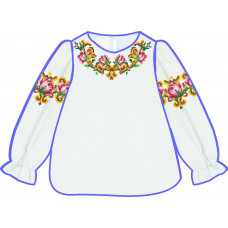 БЖ-042Мл Сорочка для дівчинки, 2-6 років (льон). Rainbow beads. Заготовка для вишивки нитками або бісером