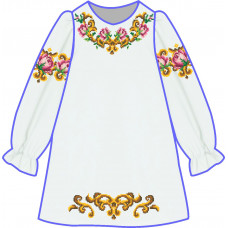 БЖ-042МС2а Плаття для дівчинки, 2-6 років (атлас-коттон). Rainbow beads. Заготовка для вишивки нитками або бісером(Знятий з виробництва)