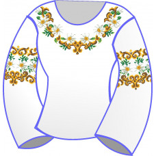 БЖ-043а Жіноча блуза (атлас-коттон). Rainbow beads. Заготовка для вишивки нитками або бісером(Знятий з виробництва)