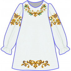 БЖ-043МС2а Плаття для дівчинки, 2-6 років (атлас-коттон). Rainbow beads. Заготовка для вишивки нитками або бісером(Знятий з виробництва)