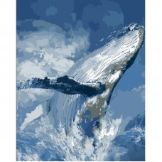 DY401 Могутність кита, 40x50 см. Strateg. Картина за номерами (Стратег)