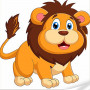 ES-0878 Лев - цар звірів, 30х30 см. Strateg. Картина за номерами (Стратег)