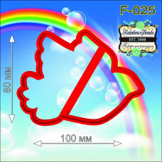 F-025 Голуб. Форма для печива. Rainbow beads