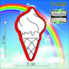 F-029 Мороженко. Форма для печива. Rainbow beads