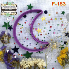 F-183 Місяць. Форма для печива. Rainbow beads