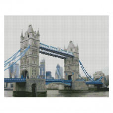 FA40841 Лондонський Tower Bridge, 40х50 см. Strateg. Набір алмазної мозаїки на підрамнику (круглі, повна). Стратег