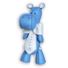 ФН-135 VDV Набір для створення фетрової іграшки - Бегемотик хлопчик 12x23 см ФН-135 VDV Набір для створення фетрової іграшки - Бегемотик хлопчик 12x23 см