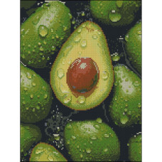 FZ3040-07 Strateg Алмазна мозаїка - Свіже авокадо, 30x40 см (квадратні, на підрамнику, Стратег)