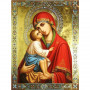 GC70476 Донська ікона Божої Матері, 40х50 см. Strateg. Набір алмазної мозаїки без підрамника (круглі, повна). Стратег