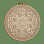 GL-2 Кольорова Набір для вишивки гладдю - Мандала Внутрішнє світло домоткане полотно, 15 см