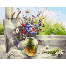 GX33993 Натюрморт з польовими квітами. Brushme. Картина за номерами