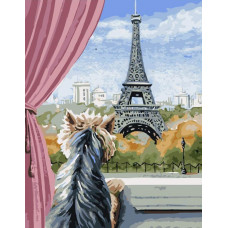 GX5611 Париж з вікна. Brushme. Картина за номерами