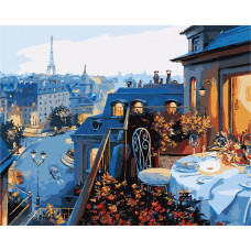 GX7255 Вид на Париж. Brushme. Картина за номерами
