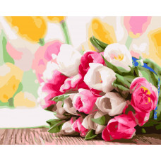 GX9193 Букет тюльпанів. Brushme. Картина за номерами