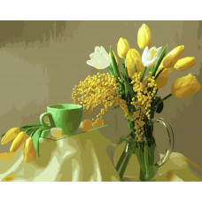 GX9245 Жовті тюльпани. Brushme. Картина за номерами