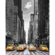 GX9386 Таксі Нью-Йорка. Brushme. Картина за номерами