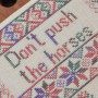 Х-081 Тела Артіс Набір для вишивки рахунковим хрестиком - Don't push the horses 13,5х13,5 см, Belfast 32 ct