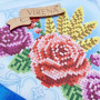 ХСБ_010 Virena заготовка для вишивки бісером - Хустинка для спасівського букету з ружами 19x26 см (габардин)