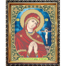 IKUA4014 ArtSolo Заготовка для вишивки бісером - Ікона Пресвята Богородиця Ахтирська 20,5x25 см (схема на атласі)